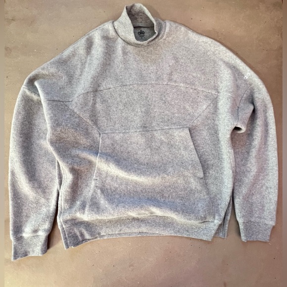 Alo Yoga Mock Neck Sweatshirt - Segment Pullover - Picture 1 of 7